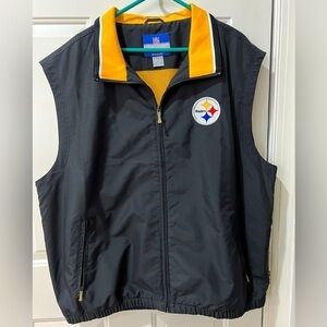 Men’s Steelers windbreaker vest. NWOT SIZE XL Reebok